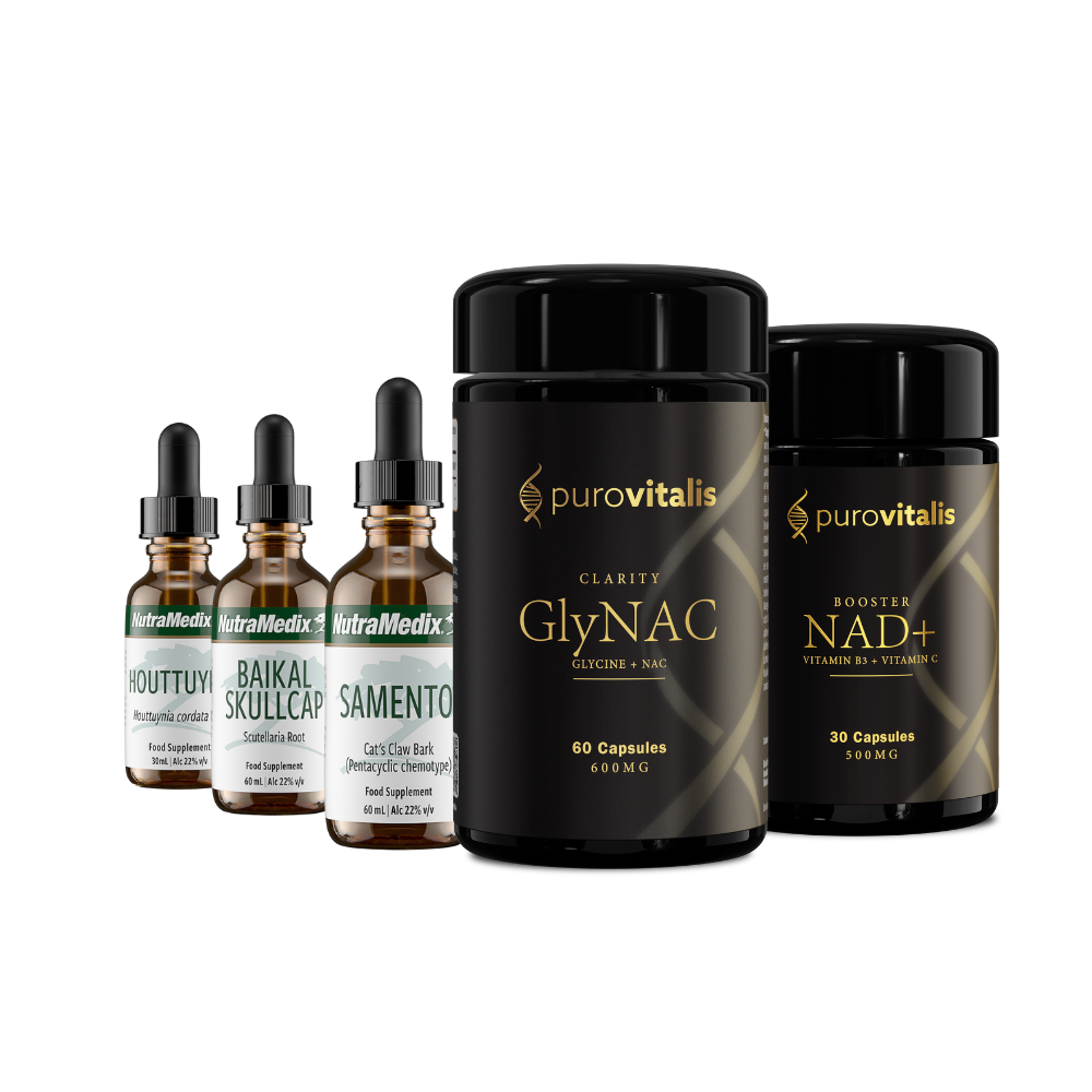 Post-Covid Set: Samento (60 ml), Baikal Skullcap, Houttuynia,  NAD+Booster, GlyNAC