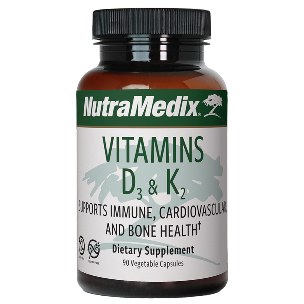 Cápsulas de vitamina D3 y K2 Nutramedix
