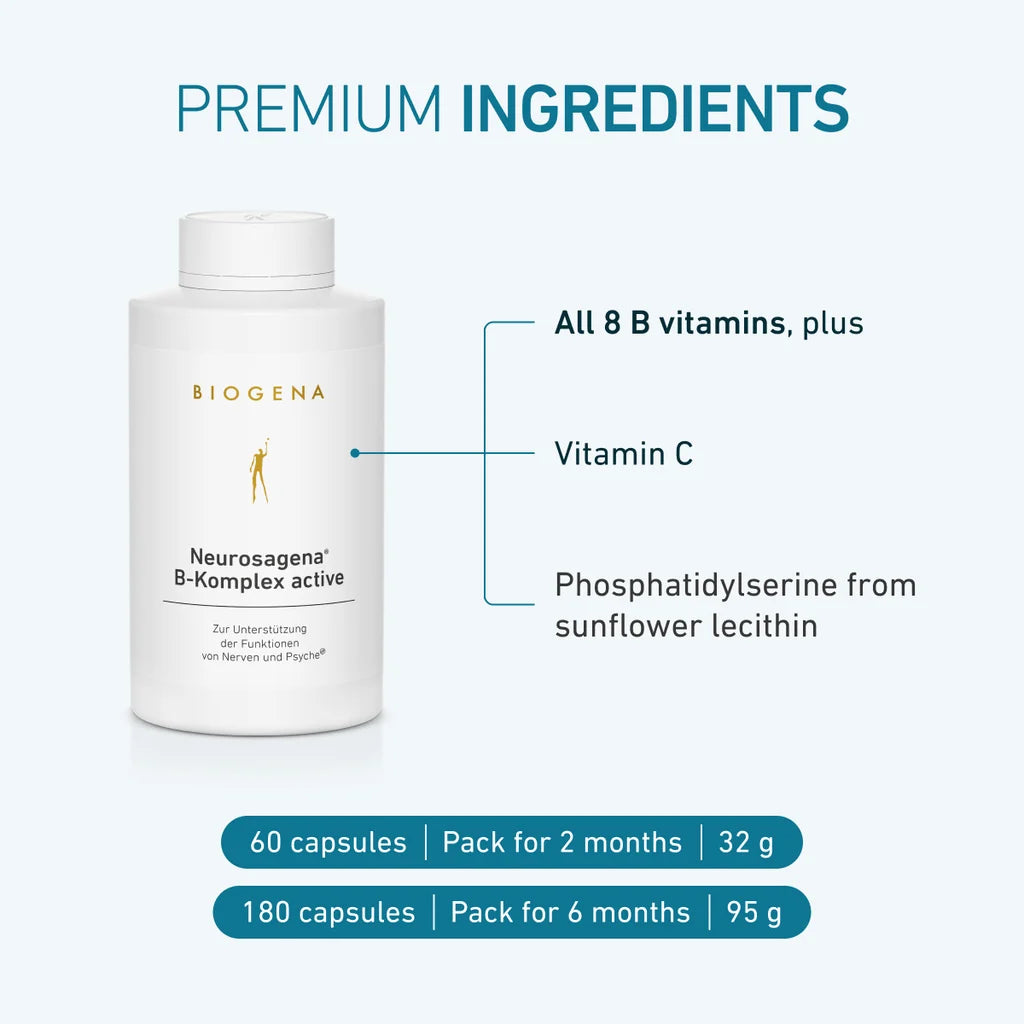 Neurosagena® Vitamin-B-Komplex active Gold Biogena 60 Kapseln