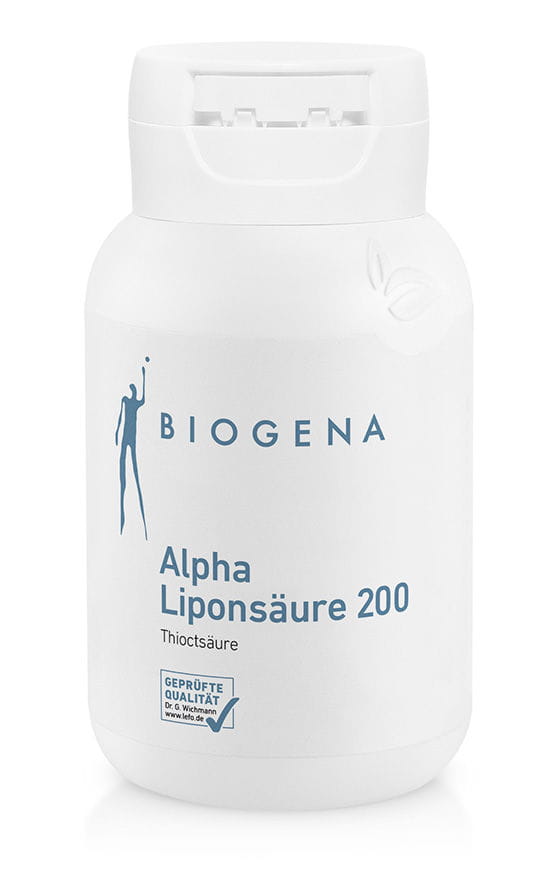 Ácido alfa lipoico 200 cápsulas Biogena 60 piezas
